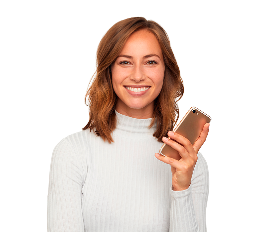 woman using our AI-powered form system